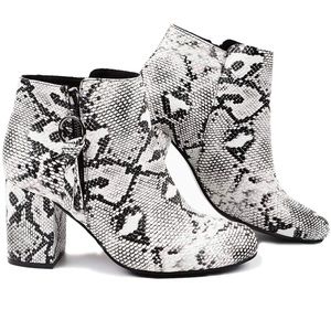 Snakeskin booties - Perfect for a trip to Nashville!
